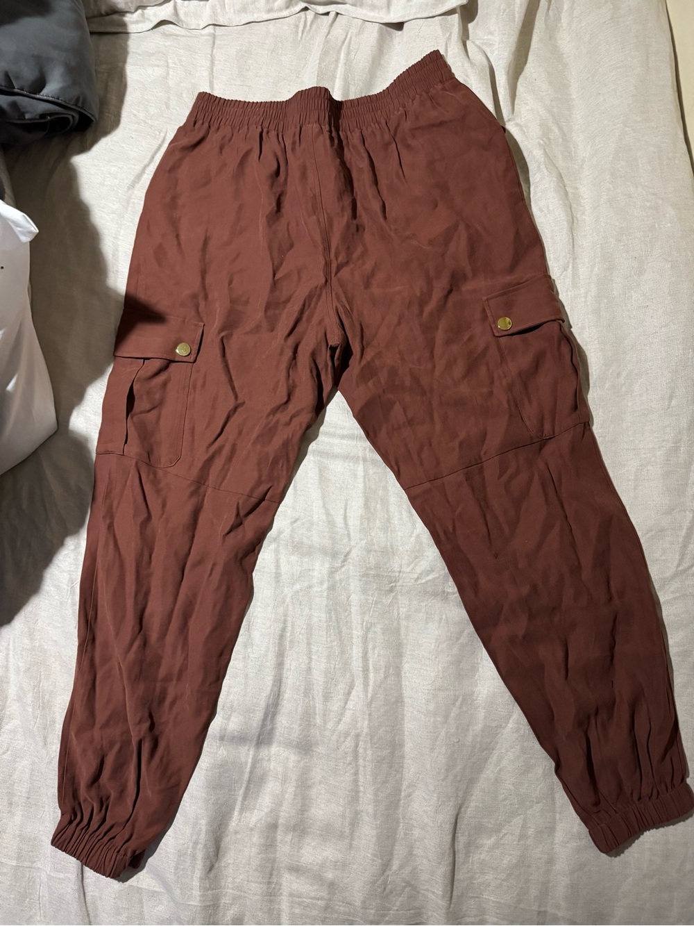 Inc Women’s Cargo Jogger Pants in Brown Size L Nwot - Picture 2 of 12